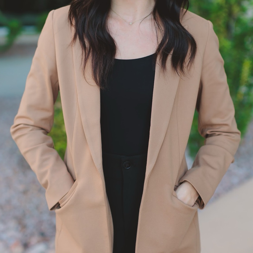 Express Camel Oversized Blazer